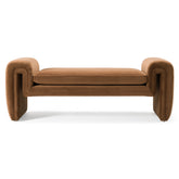 Divani Casa Bentley Modern Brown Velvet Bench Model VGAH-AG146-OT-BRN